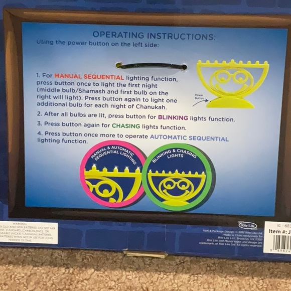 RITE LITE LED MENORAH NWT - Picture 2 of 2